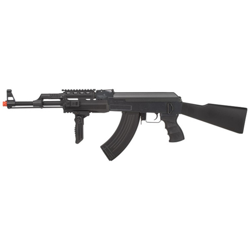 Lancer Tactical AK-47 RIS AEG Airsoft Rifle, Black