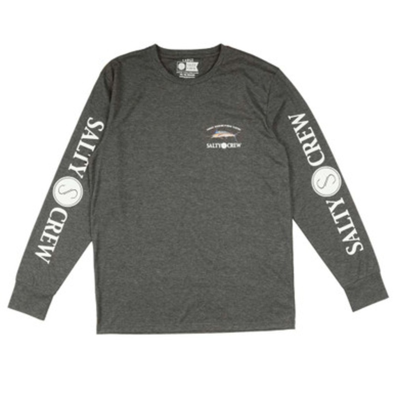 Salty Crew Billfish Tech Long Sleeve Shirt – Charcoal Heather L
