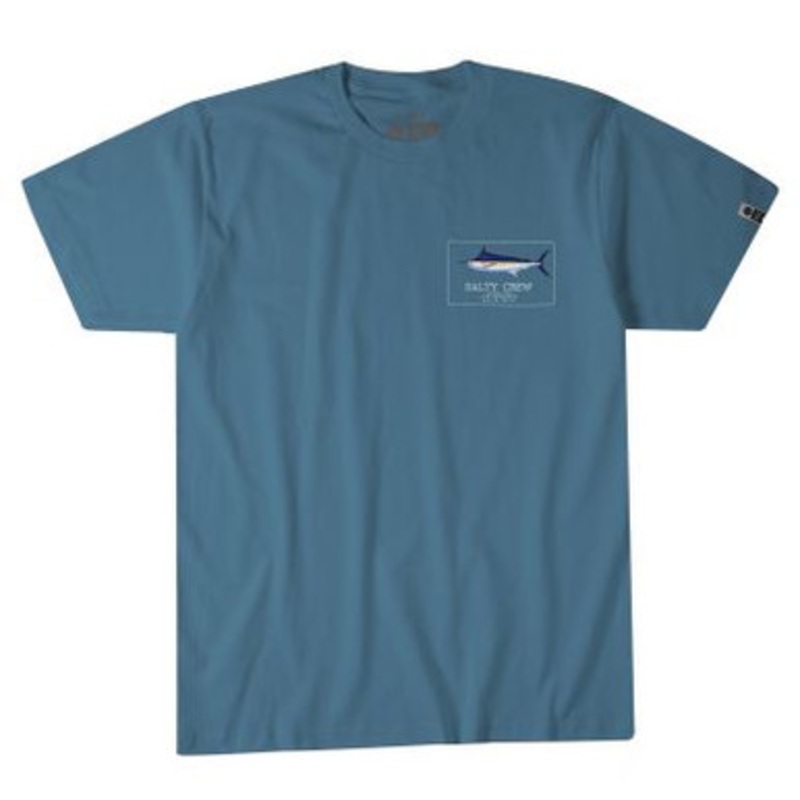 Salty Crew Blue Rogers Short Sleeve T-Shirt – Slate – Large