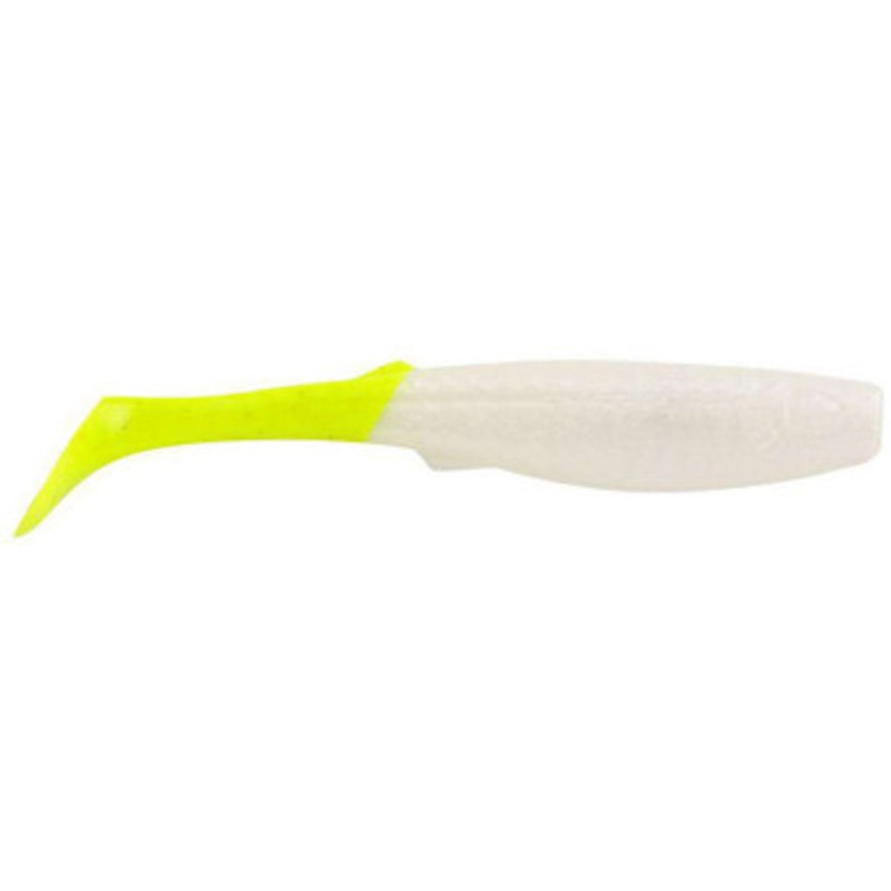 Berkley Gulp! Freshwater Paddleshad – 3in – Pearl White/Chartreuse