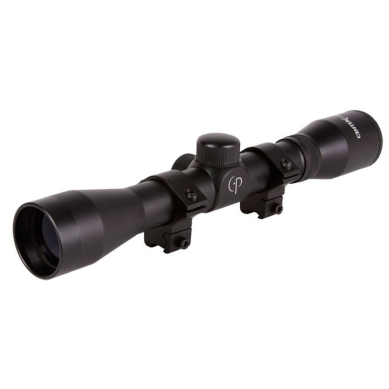 CenterPoint AR22 Series 4×32 Rifle Scope, 3/8 Rings, Dovetail Mount, Black