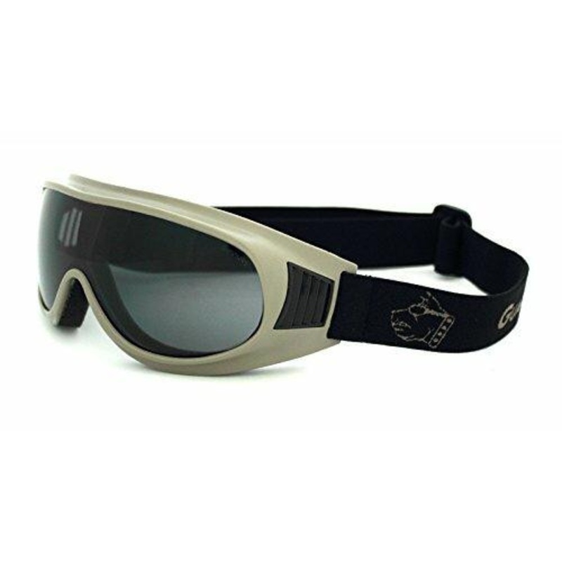 GUARD DOGS Commander I Goggles with Smoke Anti-Fog Lens, Tan Frame
