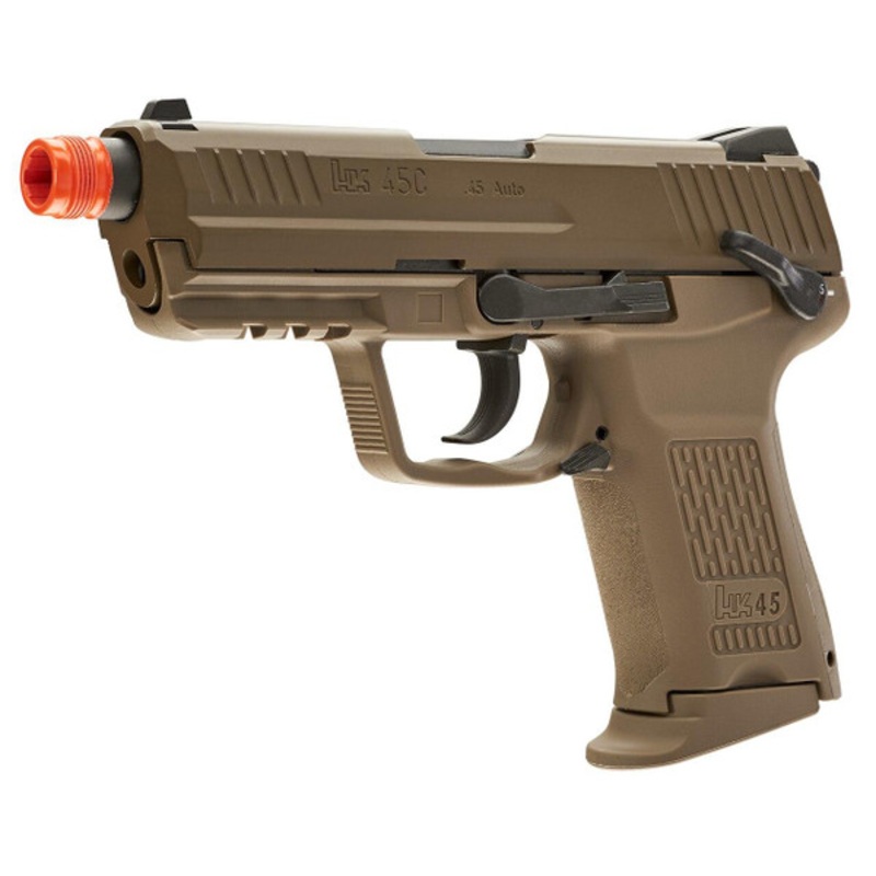 H&K45CT Compact Gas Blowback Airsoft Pistol, Tan