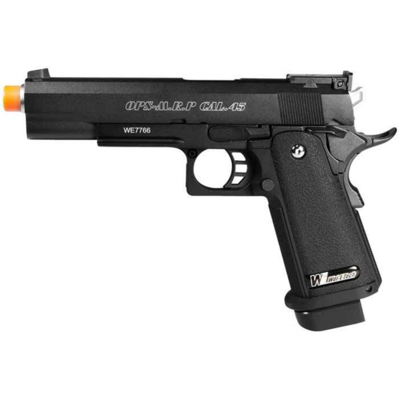 WE Hi-Capa 5.1 R Full Metal Airsoft Gas Blowback Pistol, Black