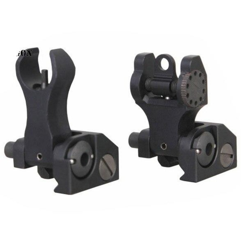 Metal TR Style Flip Up Iron Sight Set, Black