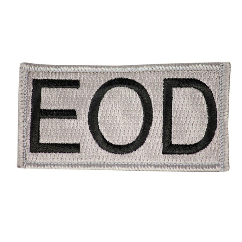 Raptors Tactical 3 Grey EOD Velcro Patch