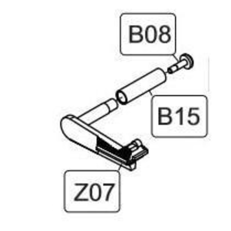 Elite Force/KWC 1911 CO2 Blowback Airsoft Pistol Complete Slide Catch Assembly