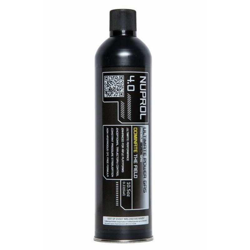 Nuprol 4.0 Premium Rifle Green Gas, 10.5oz Black Gas Can