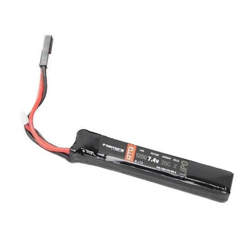 Raptors Airsoft 7.4V 1200 mAh 20C Mini LiPO Battery for Airsoft