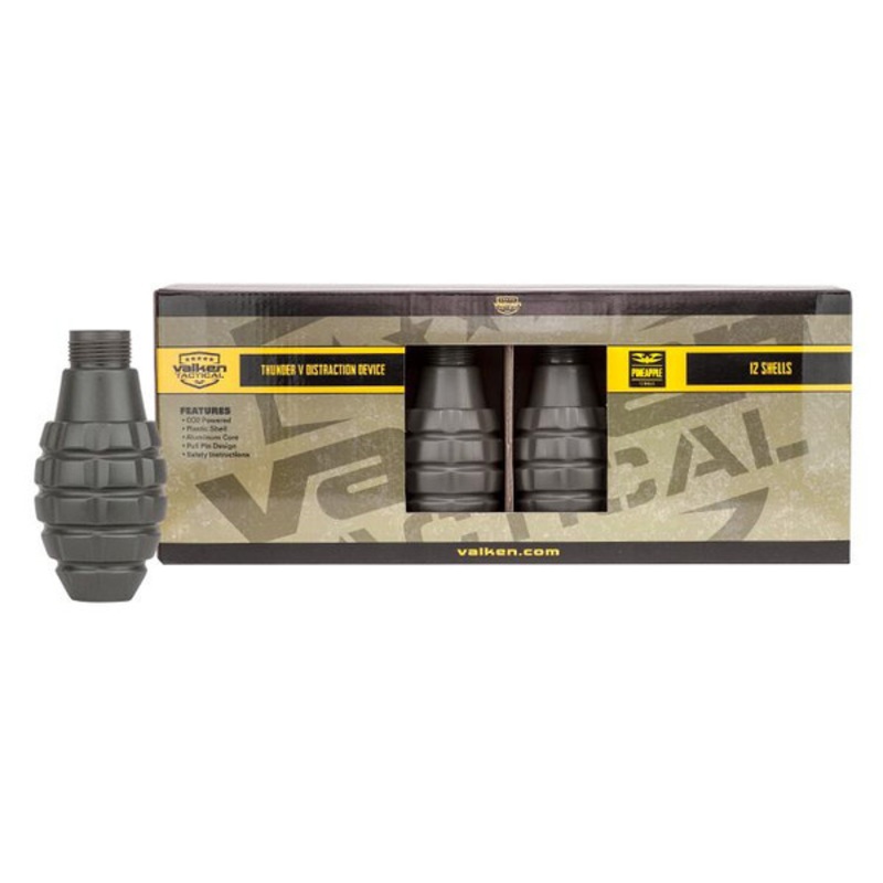 Valken Thunder V Grenade Shells, 12 Pack, Pineapple Style