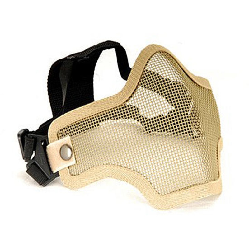 2G Steel Mesh Half Face Mask, Tan
