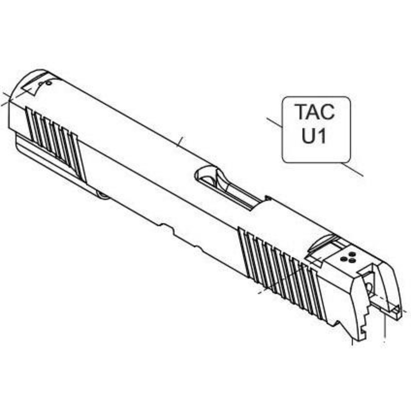 Elite Force/KWC 1911 TAC CO2 Blowback Airsoft Pistol Slide
