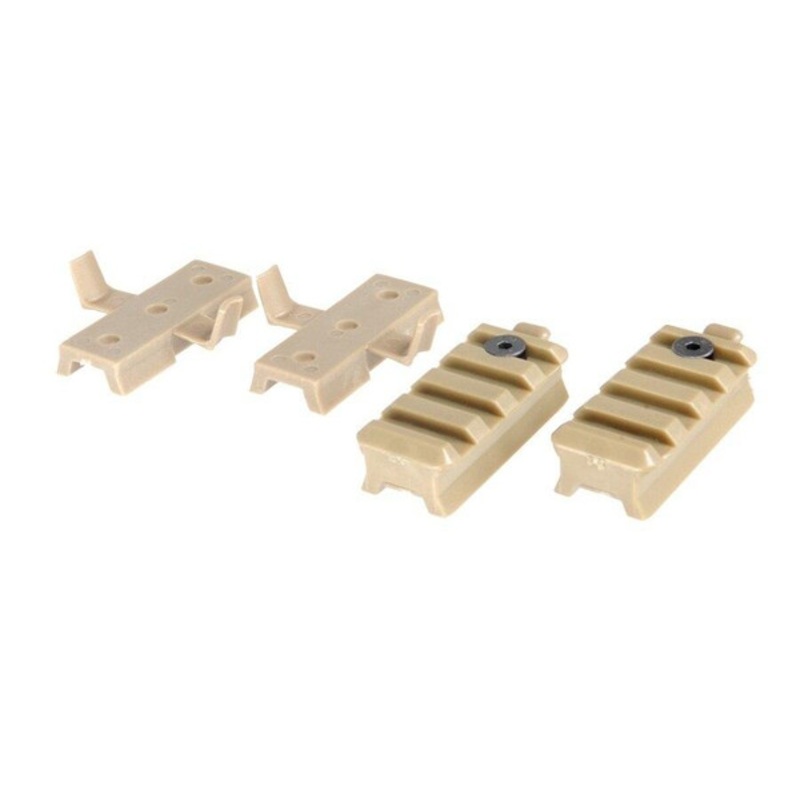Lancer Tactical Helmet Rail Mount Kit for Railed SpecOps Military Style and MICH Helmets, Tan