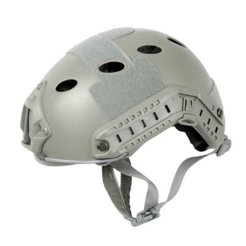 Lancer Tactical SpecOps Military Style Helmet, PJ Type with Rails and Velcro, Foliage Green
