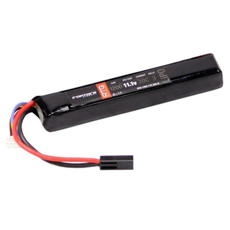 Raptors Airsoft RTQ Lipo 1200Mah 11.1v 20c Mini Airsoft Gun Battery AEG