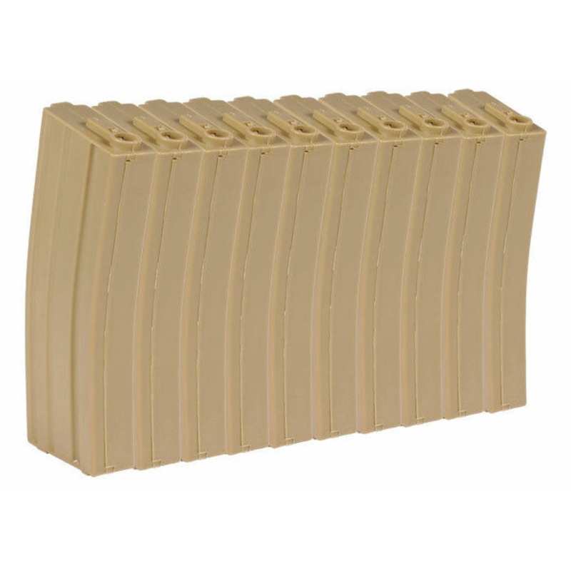 10-pk Elite Force M4/M16 Mid-Cap Rifle Magazine, Dark Earth Brown, 140 Rds