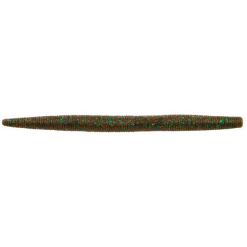 Berkley Powerbait Maxscent ‘The General’ Worm – 5in – 24pk – Green Pumpkin Candy Red