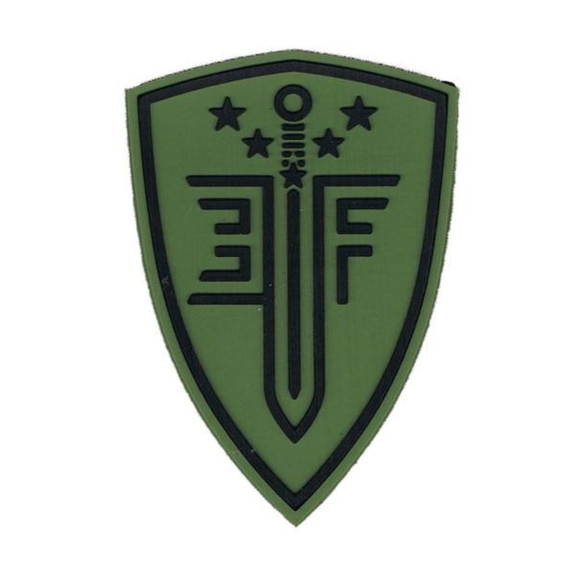Elite Force Shield PVC Velcro Patch, OD Green