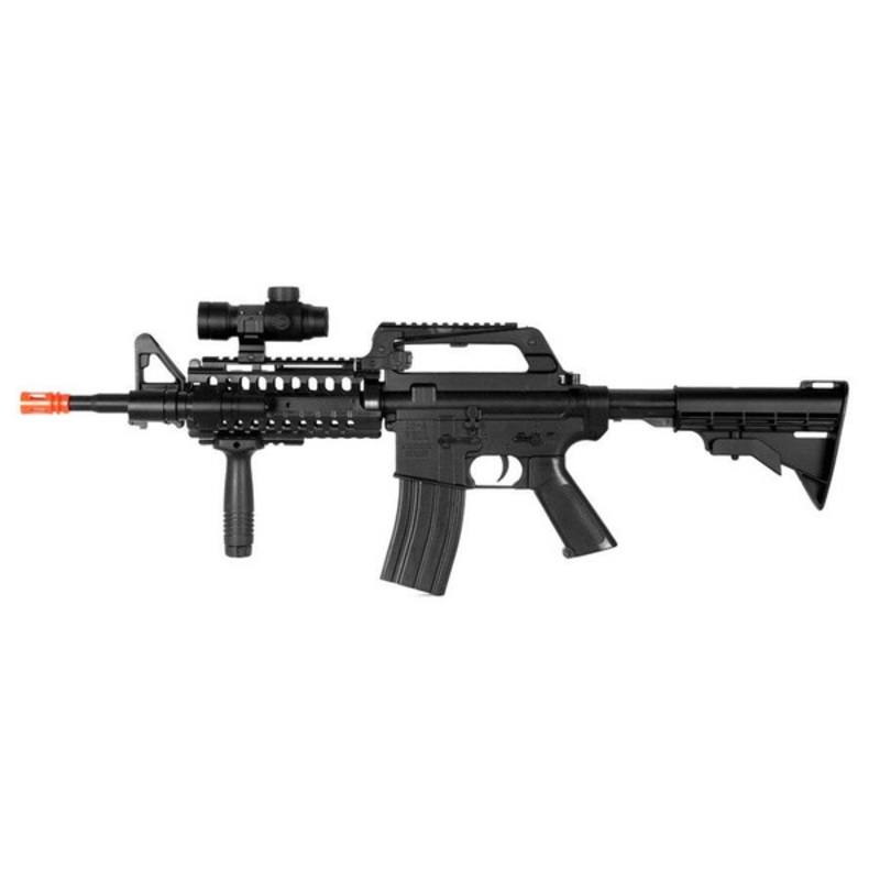 Well MR-733 Spring Action Airsoft Rifle, Black