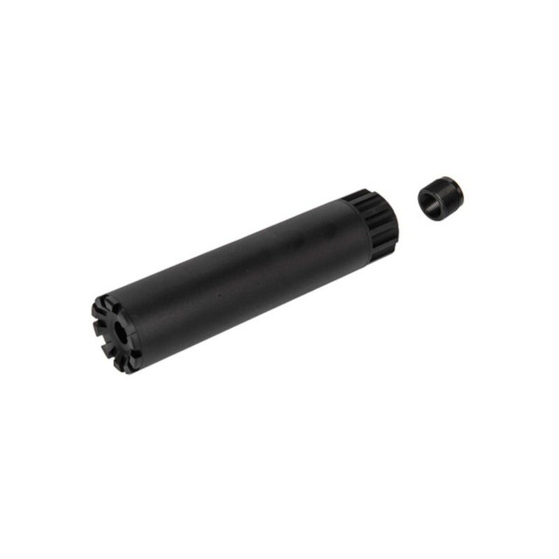 F35X145MM WAU Force Style Aluminum Mock Silencer, 14mm CCW – Black