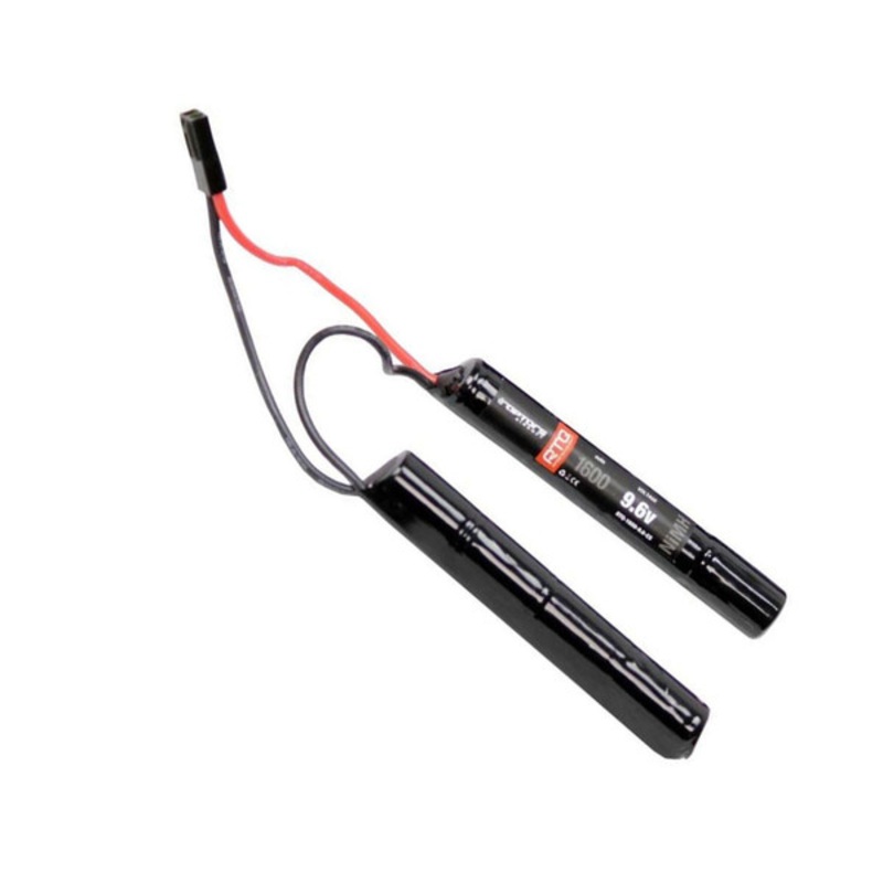 Raptors Airsoft RTQ NiMH Crane Stock 1600mah 9.6v Nunchuck Battery