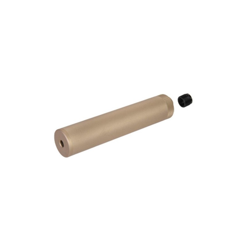 Specwar-I F38X228.6MM Style Aluminum Mock Silencer, 14mm CCW – Tan