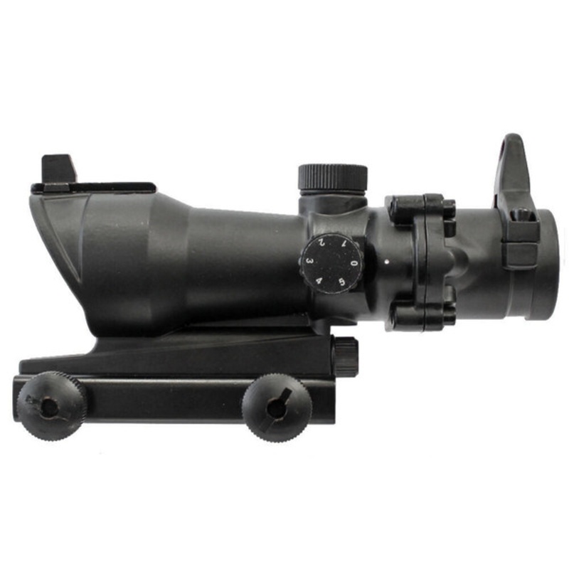 ACOG Style 1×32 Red/Green Dot Sight w/ Integrated Weaver Rail & Iron Sights