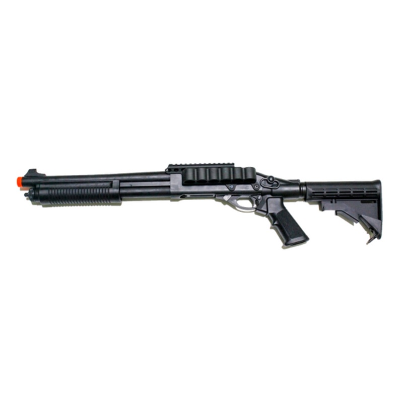 JAG Arms Scattergun TSS Gas Powered LE Shotgun with side saddle, Black