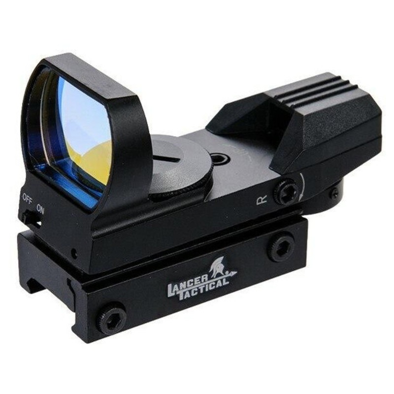 Lancer Tactical Red Dot Reflex Sight, 4 Reticles