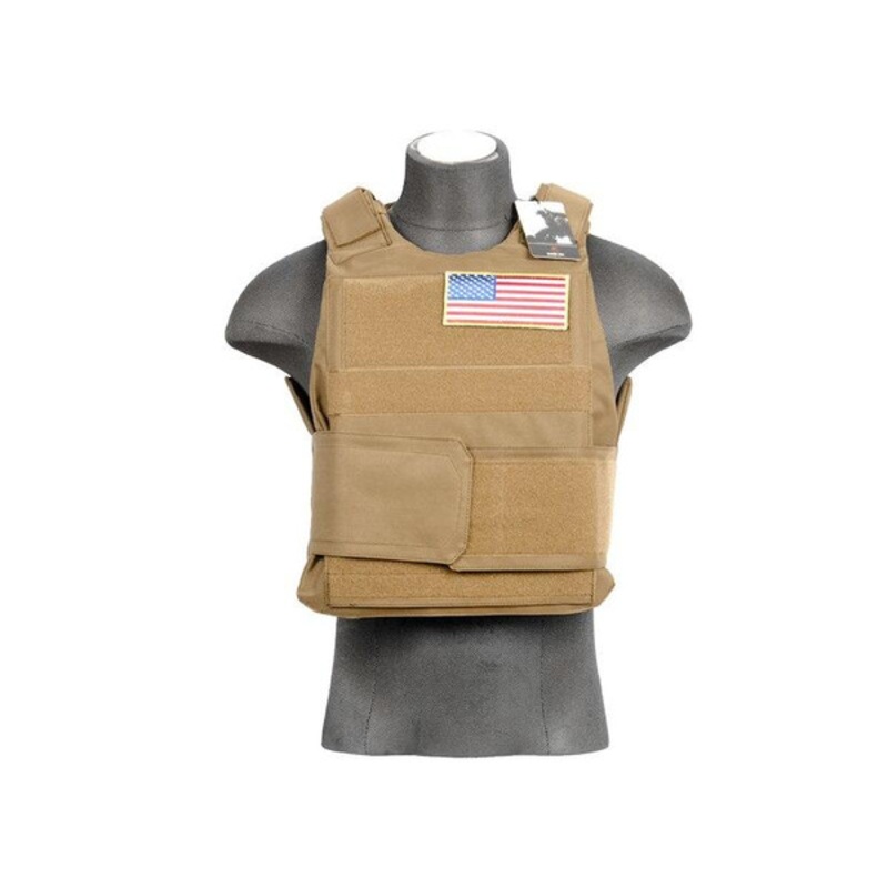 Lancer Tactical Tan Airsoft Body Armor Vest