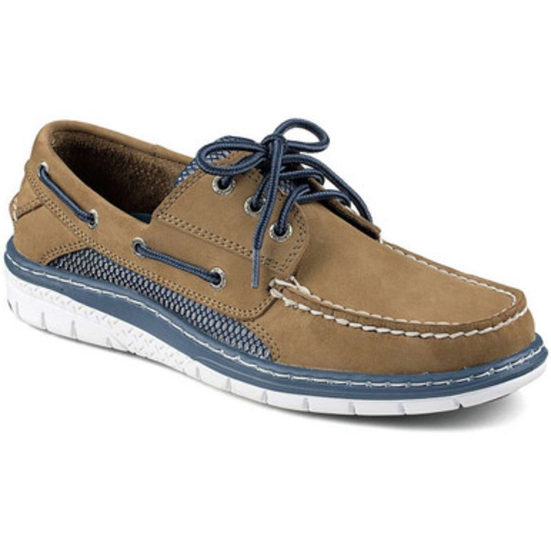 Sperry STS10671 Billfish Ultralite 3-Eye Boat Shoe – Taupe Blue – 9