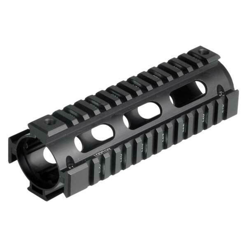 UTG Pro M4 Carbine Length Quad Rail System, RIS, Black