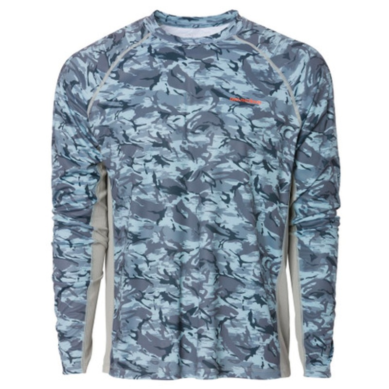 Grundens Solstrale Long Sleeve Crew Shirt – Refraction Camo Dark Slate – XL