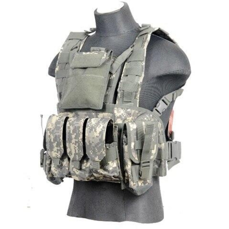 Lancer Tactical Modular Chest Rig with Pouches, ACU
