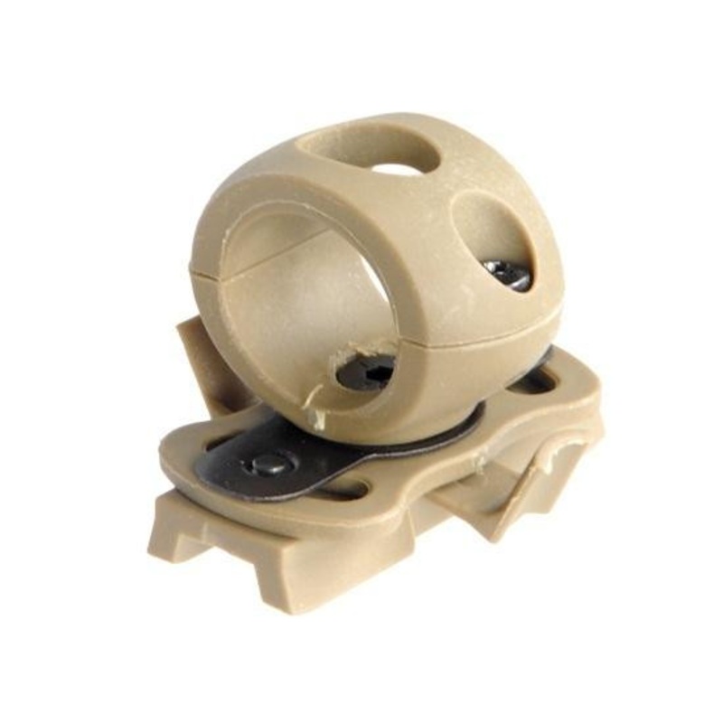 Lancer Tactical SpecOps Military Style Helmet 20mm Rail Flashlight Clamp, Tan