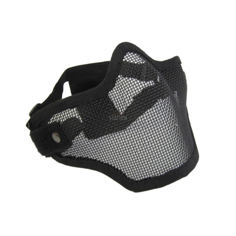 2G Steel Mesh Half Face Mask, Black