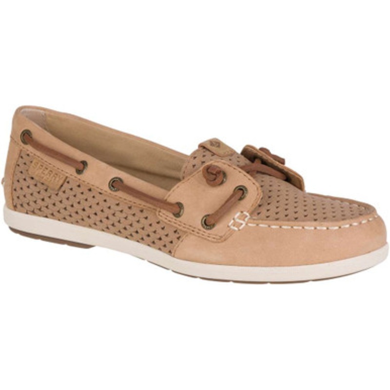 Sperry STS80256 Women’s Coil Ivy Scale Emboss Boat Shoe – Linen 9