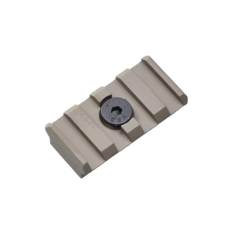 UTG PRO M-LOK 4-Slot Picatinny/Weaver/20mm Rail Section for Magpul MLOK Rails, Tan