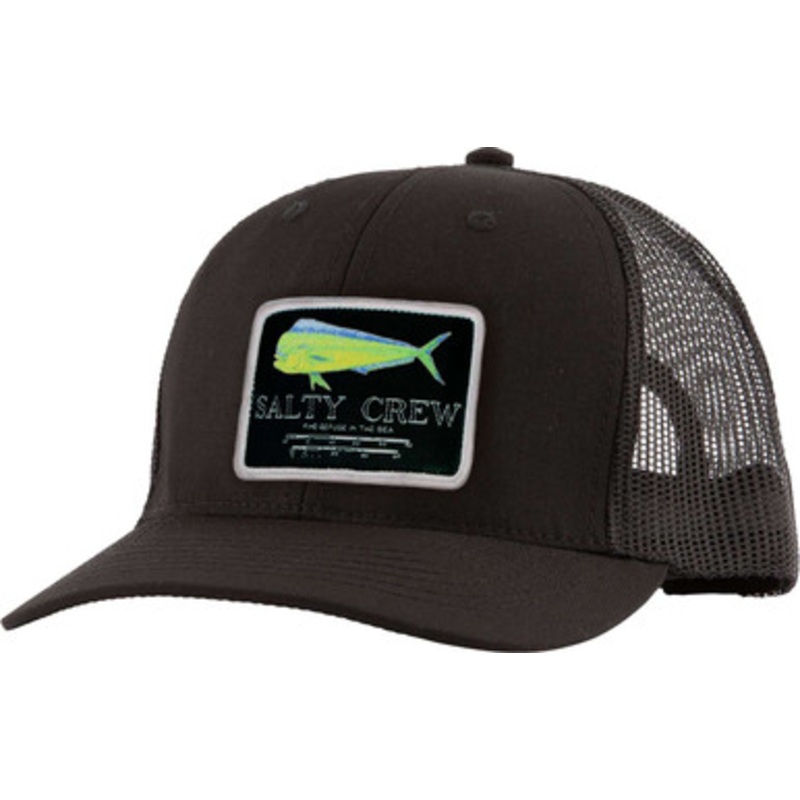 Salty Crew Mahi Mount Retro Trucker Hat – Black