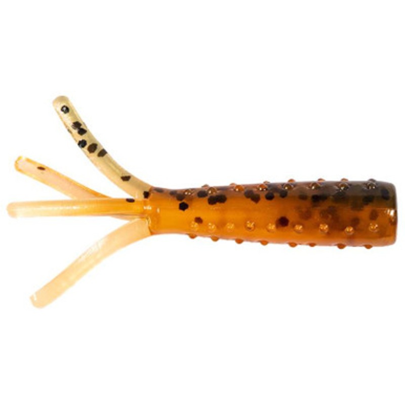 Z-Man Tiny TicklerZ Micro Finesse Bait – 1.75in – Green Pumpkin Orange