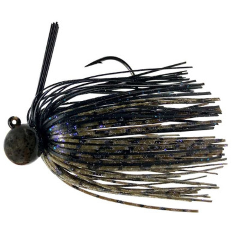 Fitzgerald Thrift Tungsten Micro Jig – 1/2oz – Green Pumpkin/Black Blue Flake