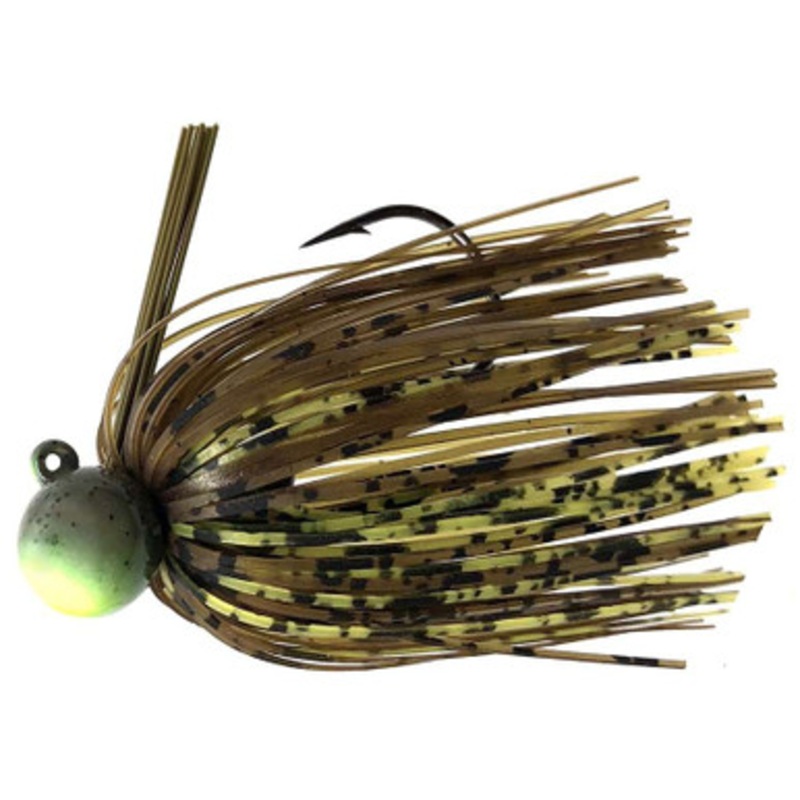 Fitzgerald Thrift Tungsten Micro Jig – 1/2oz – Green Pumpkin/Yellow