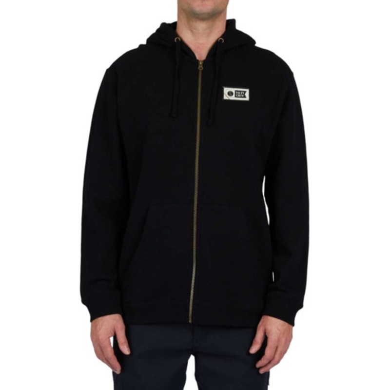 Salty Crew Top Stitch Zip-Up Hoodie – Black – Large