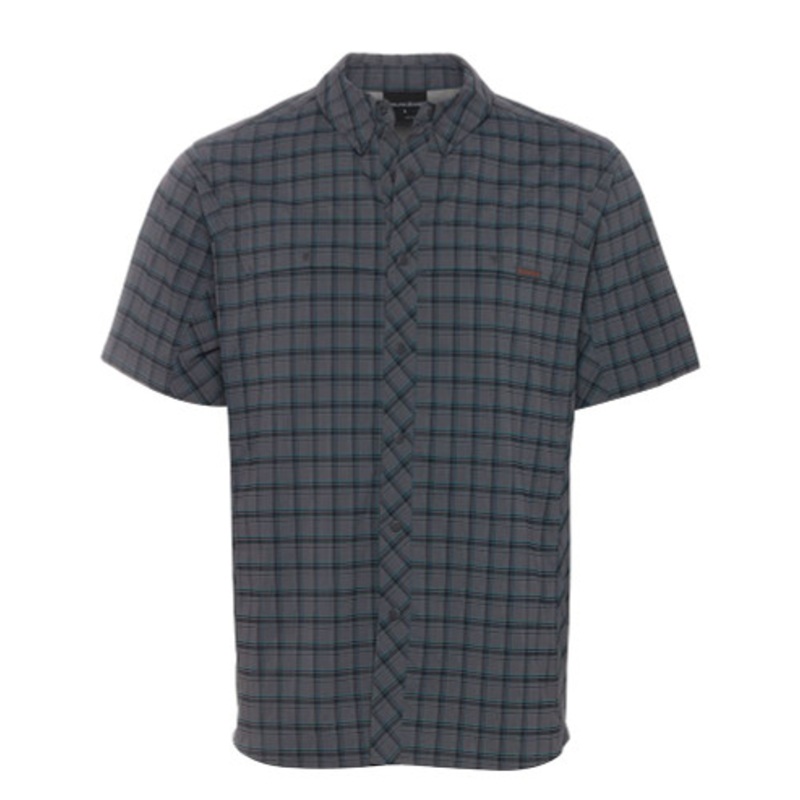 Grundens Transom Short Sleeve Shirt – Tidal Plaid – XL