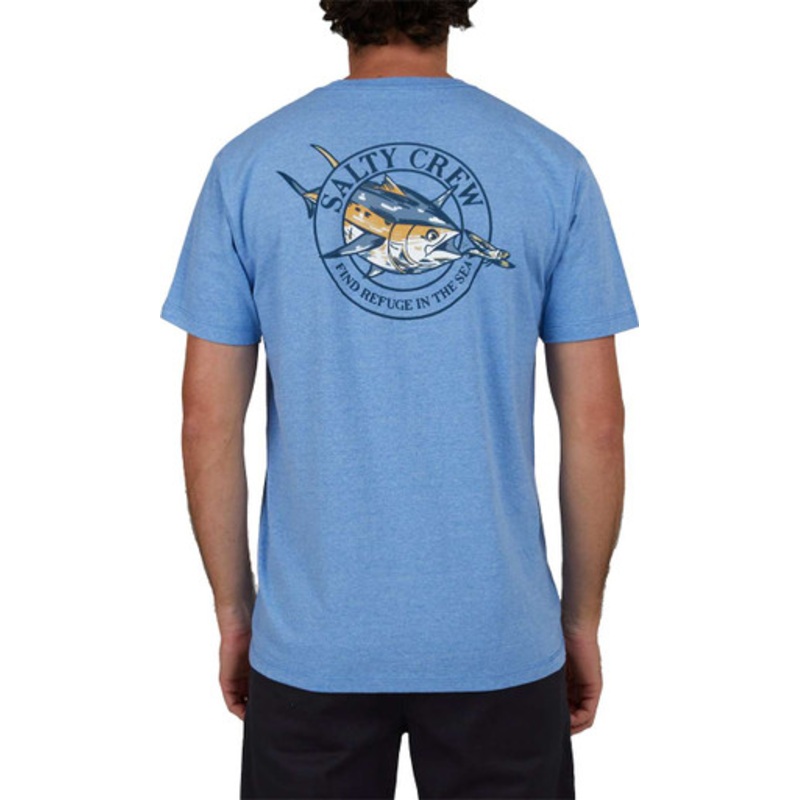 Salty Crew Chaser Short Sleeve T-Shirt – Light Heather Blue – 3X-Large