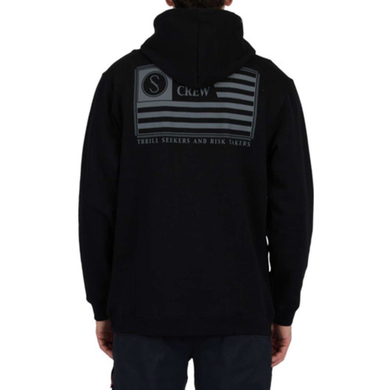 Salty Crew Freedom Flag Hoodie – Black – X-Large
