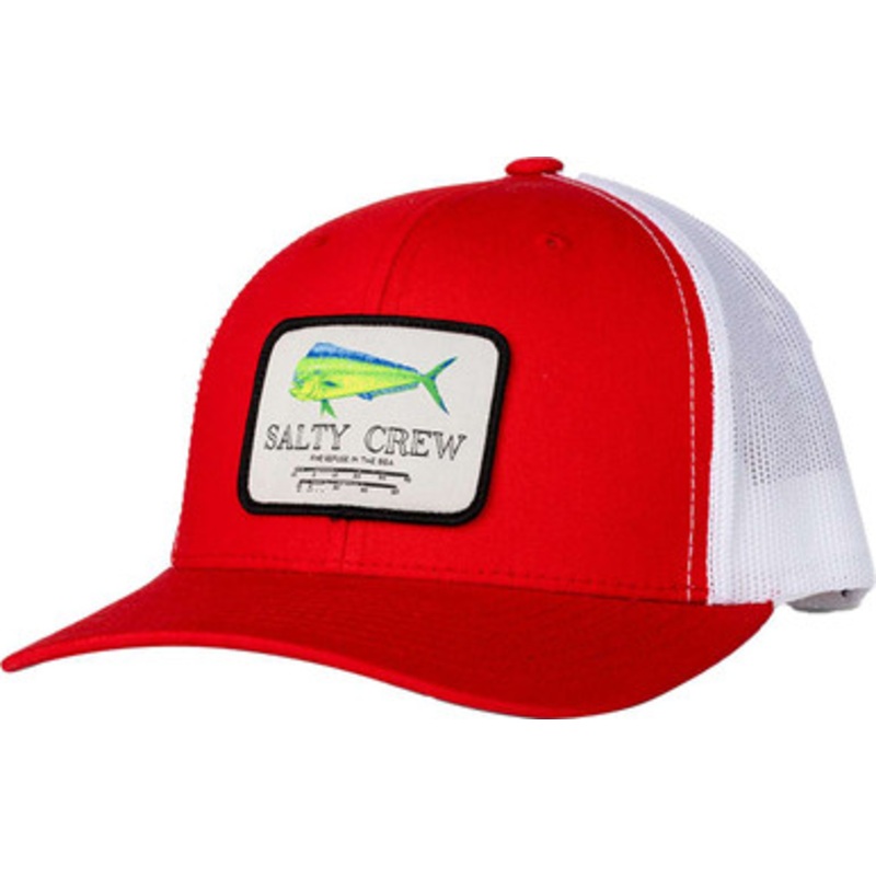 Salty Crew Mahi Mount Retro Trucker Hat – Red/White