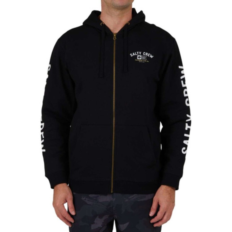 Salty Crew Surf Club Zip Fleece – Black – X-Large