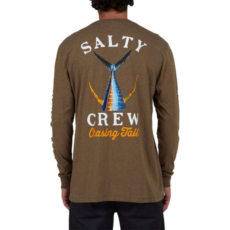 Salty Crew Tailed Long Sleeve T-Shirt – Mocha Heather – Small