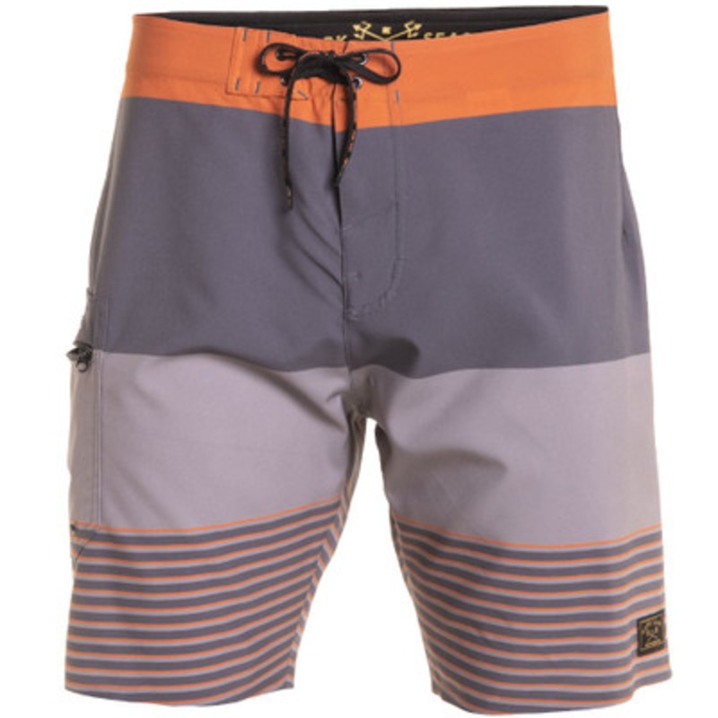 Grundens Dark Seas Boardshorts – Iron Stripe – 38